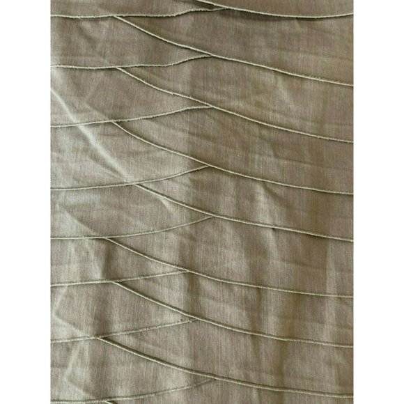 Larry Levine Stretch Skirt Khaki Straight Knee Length Size 12 Back Zipper Work - Picture 4 of 8